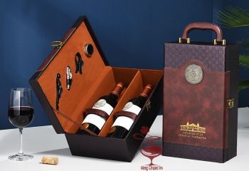 HỘP DA ĐỰNG CHAI RƯỢU VANG