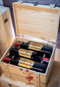 HỘP GỖ ĐỰNG CHAI RƯỢU VANG