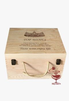 HỘP GỖ ĐỰNG CHAI RƯỢU VANG